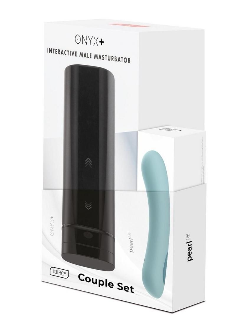 KIIROO ONYX+ PEARL2 COUPLES  MASTURBATOR AND VIBE SET-TURQUOISE