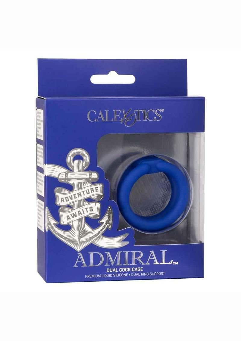 ADMIRAL DUAL SILICONE COCK RING BLUE ADMIRAL DUAL SILICONE COCK RING BLUE