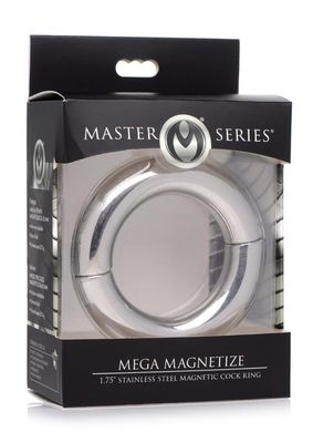 Master Series Mega Magnetize Stainless Steel Cock Ring 1.75in Master Series Mega Magnetize Stainless Steel Cock Ring 1.75in