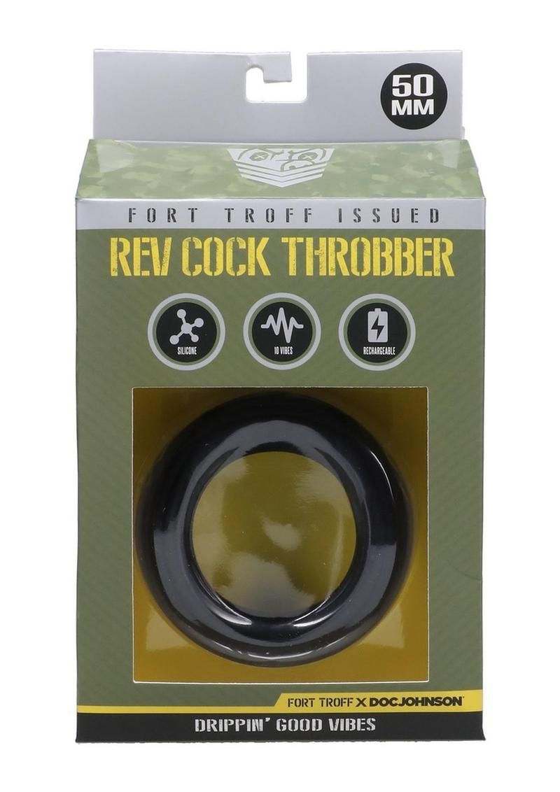 FORT TROFF REV COCK THROBBER RECHARGEABLE SILICONE COCK RING 50MM