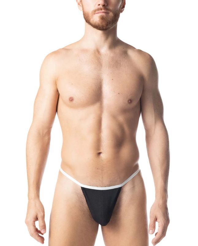 NASTY PIG ADONIS THONG BLACK & WHITE