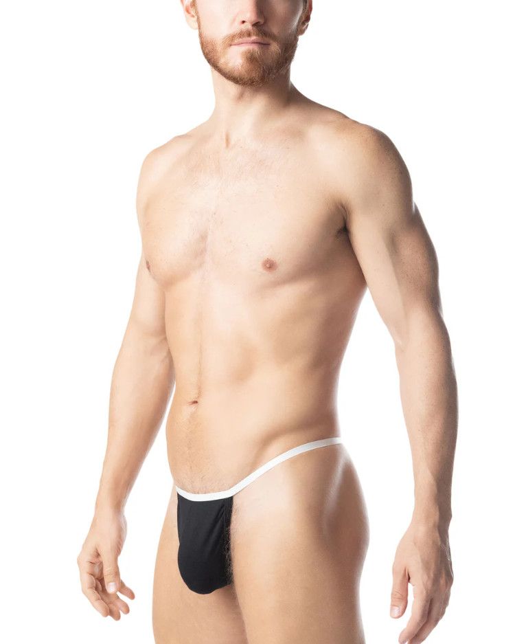 NASTY PIG ADONIS THONG BLACK & WHITE NASTY PIG ADONIS THONG BLACK & WHITE, Size: SMALL
