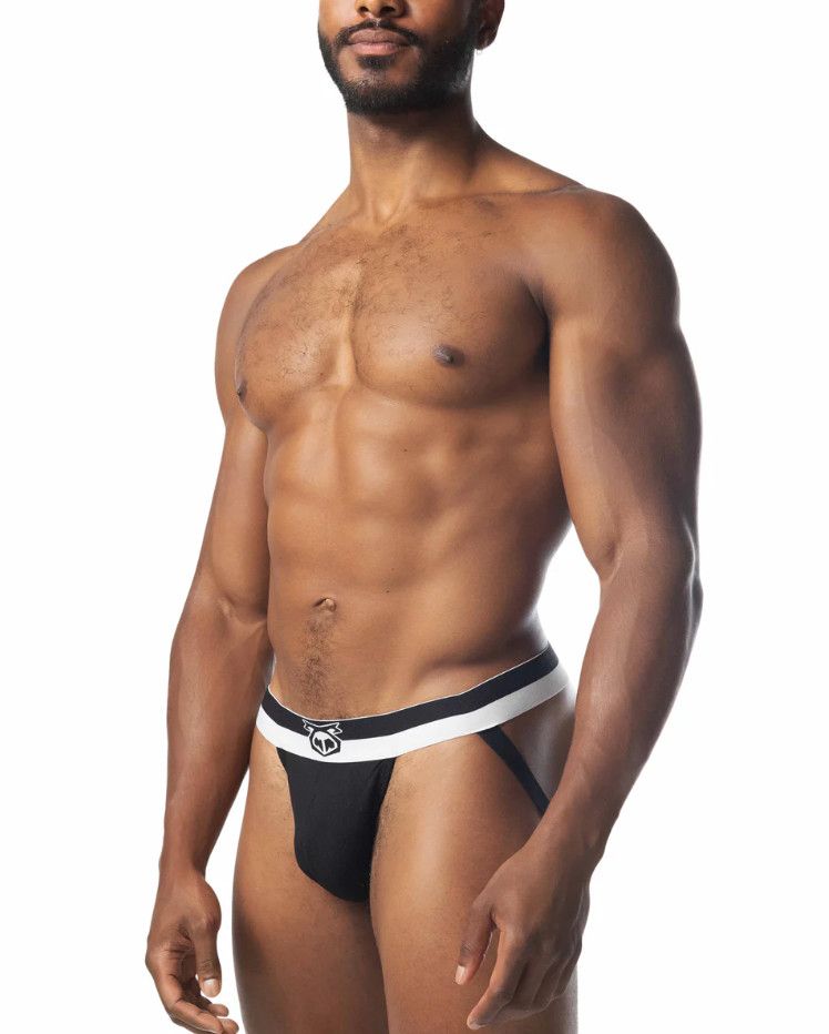 NASTY PIG HORIZON JOCK STRAP BLACK & WHITE, Size: SMALL