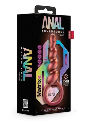 ANAL ADVENTURES MATRIX SPIRAL LOOP PLUG COPPER ANAL ADVENTURES MATRIX SPIRAL LOOP PLUG COPPER