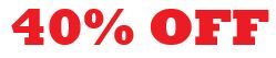 CLOTHING 40% OFF