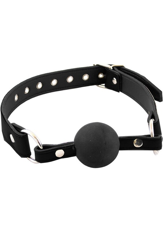 ROUGE LEATHER ADJUSTABLE BALL GAG