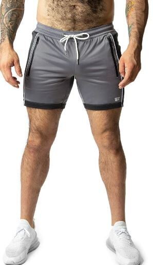 NASTY PIG TREK RUGBY SHORT GREY, Size: SMALL
