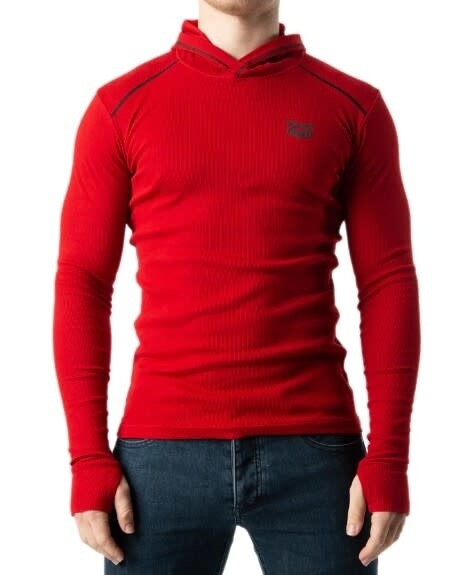 NASTY PIG CAMDEN HOODED LONG SLEEVE RED
