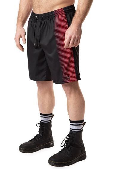 NASTY PIG VERGE BOARD SHORT NASTY PIG VERGE BOARD SHORT , Color: BLACK/RED, Size: S