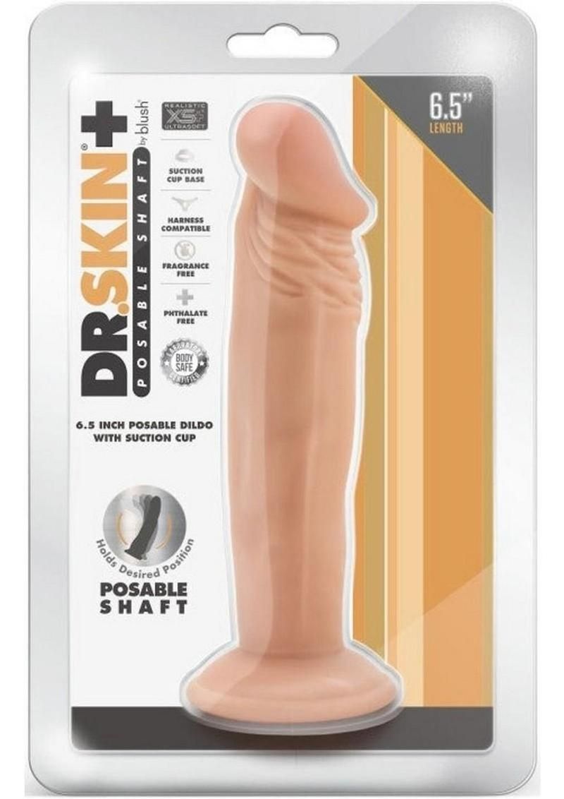 DR SKIN PLUS POSABLE DILDO 6 DR SKIN PLUS POSABLE DILDO 6"