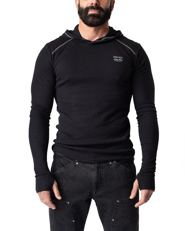 NASTY PIG CAMDEN HOODED LONG SLEEVE BLACK