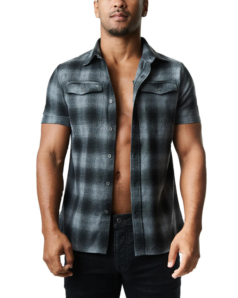 NASTY PIG BRAWN SHORT SLEEVE SHIRT BLACK/GREY, Size: S