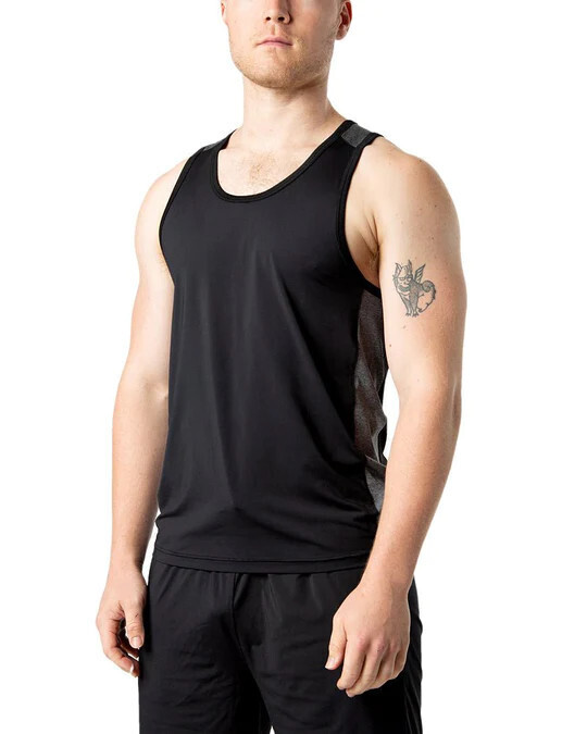 NASTY PIG DRILL TANK TOP BLACK/GREY, Size: S