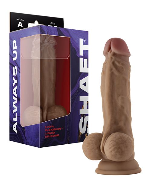 FEMME FUNN MODEL A 7.5 FEMME FUNN MODEL A 7.5" LIQUID SILICONE DONG WITH BALLS, Color: OAK