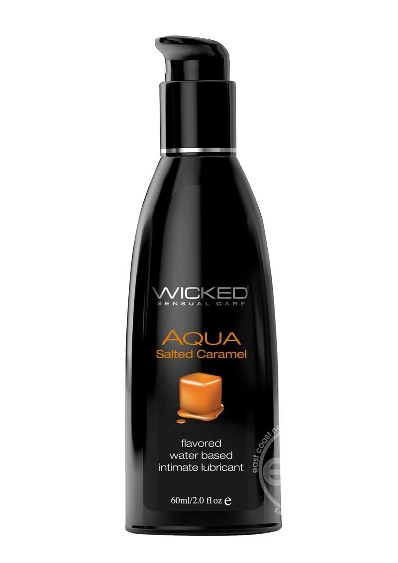 WICKED AQUA FLAVOR LUBE 2oz WICKED AQUA FLAVOR LUBE 2oz, Flavor: SALTED CARAMEL