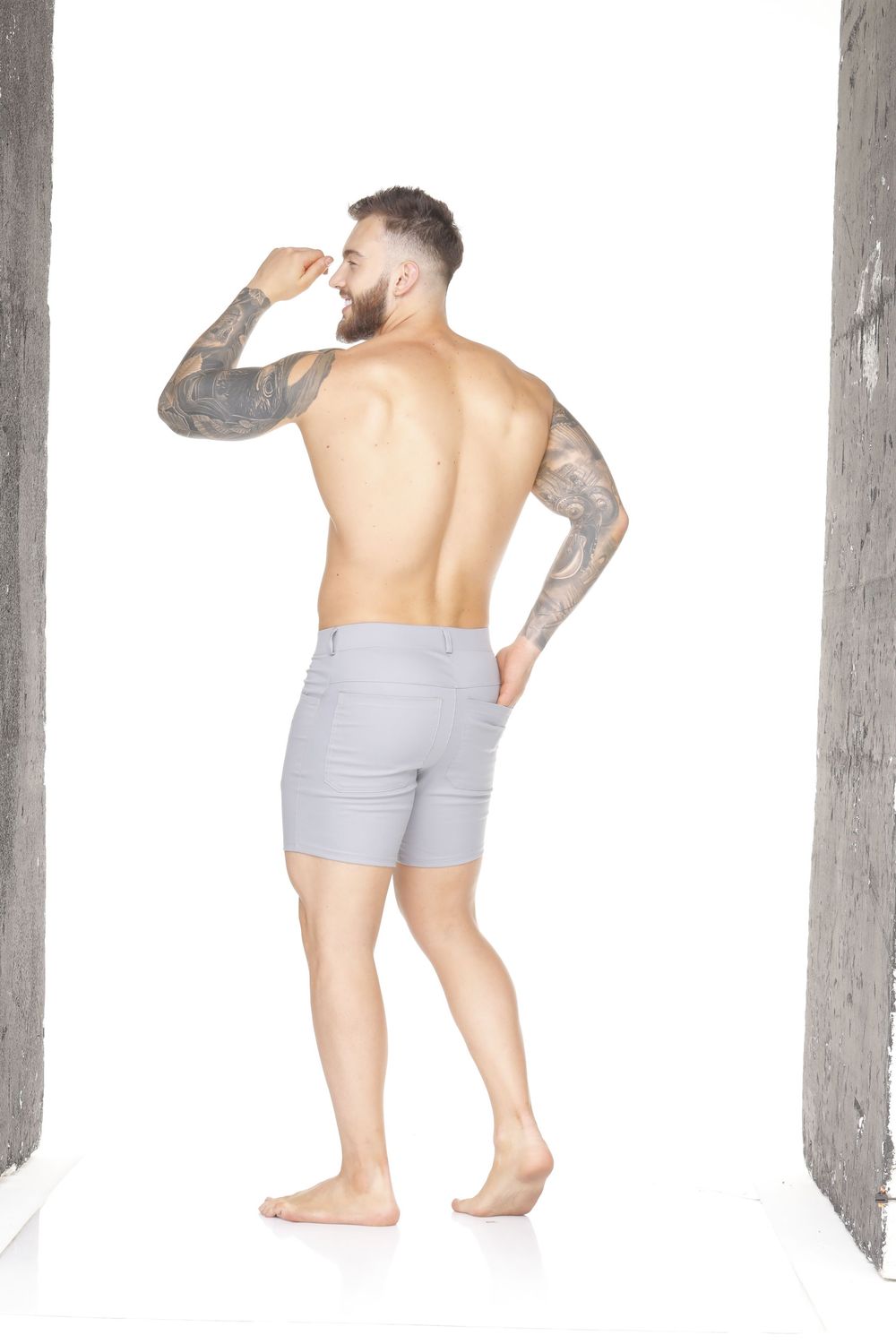 GIGO CLASSIC FOREVER GRAY SHORTS GIGO CLASSIC FOREVER GRAY SHORTS, Size: SMALL