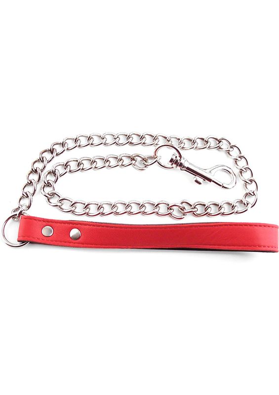 ROUGE LEATHER & CHAIN LEAD