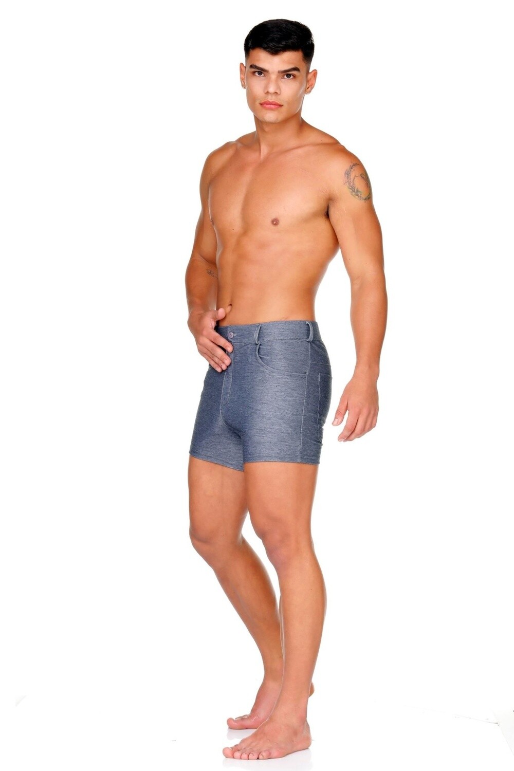 GIGO DYNASTY GRAY JEAN SHORTS
