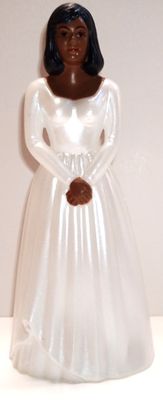 CAKE TOPPER FEMALE FIGURE BROWN