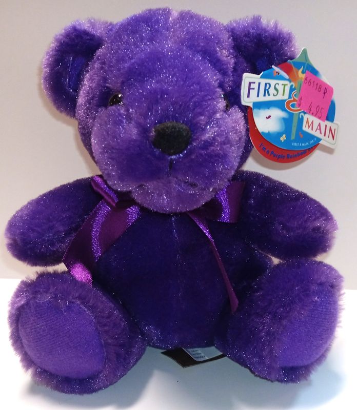 TEDDY BEAR 6" PURPLE