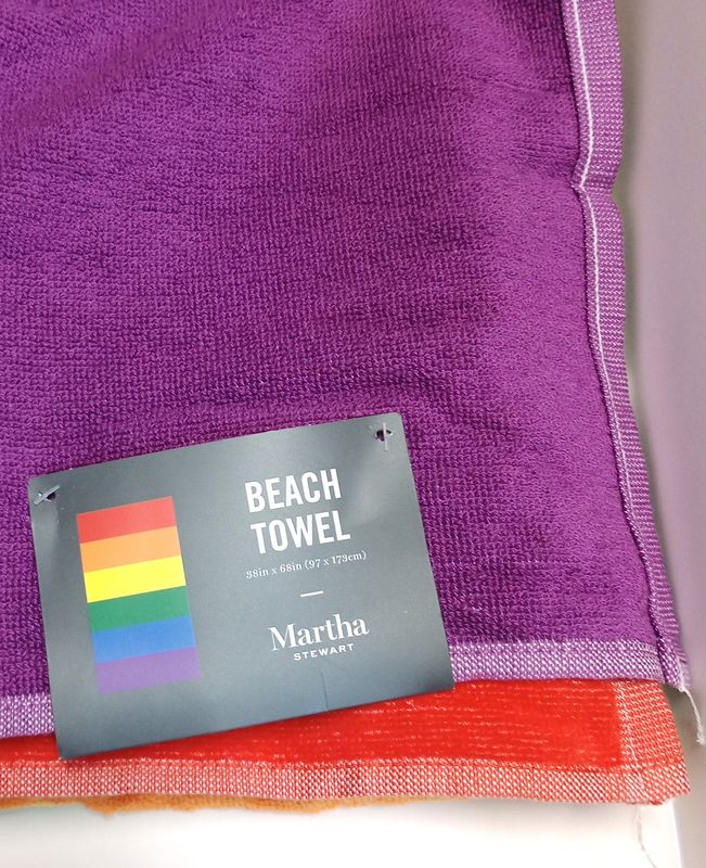MARTHA STEWART RAINBOW STRIPE BEACH TOWEL