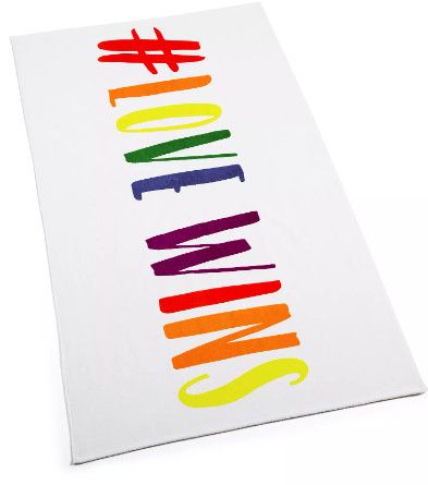 BEACH TOWEL- # LOVE WINS, MARTHA STEWART - 50% OFF