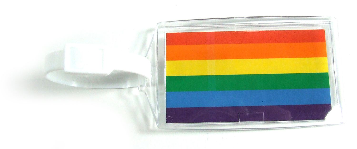 RAINBOW PLASTIC LUGGAGE ID TAG