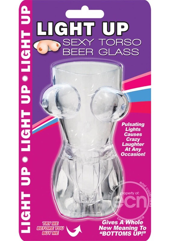 LIGHT UP SEXY TORSO BEER GLASS (DISC.)