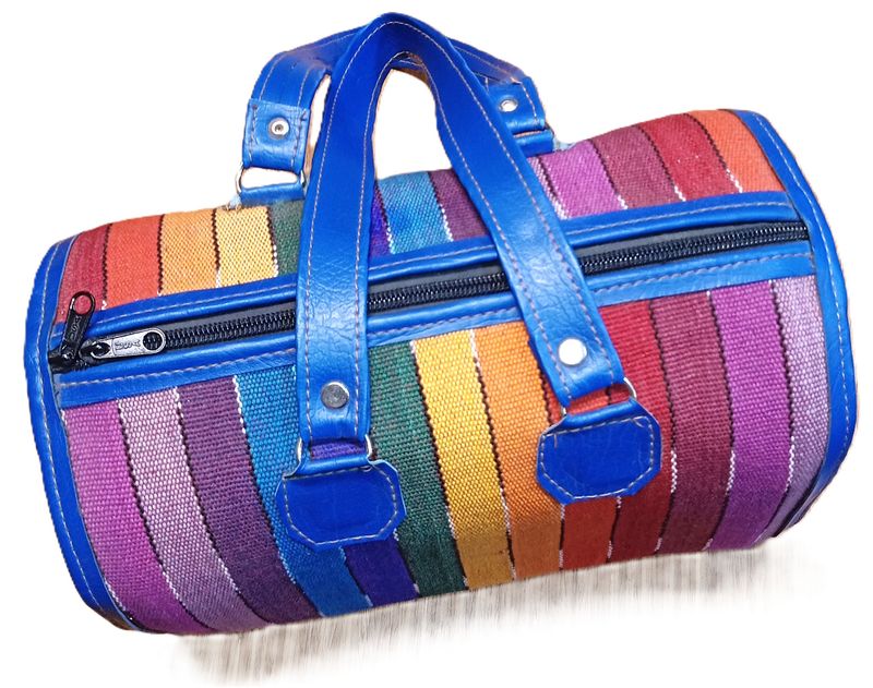 RAINBOW DOMED PLEATHER PURSE