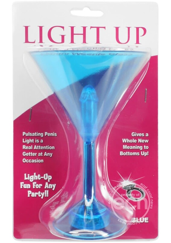 LIGHT UP MARTINI WEENIE GLASS (DISC.)