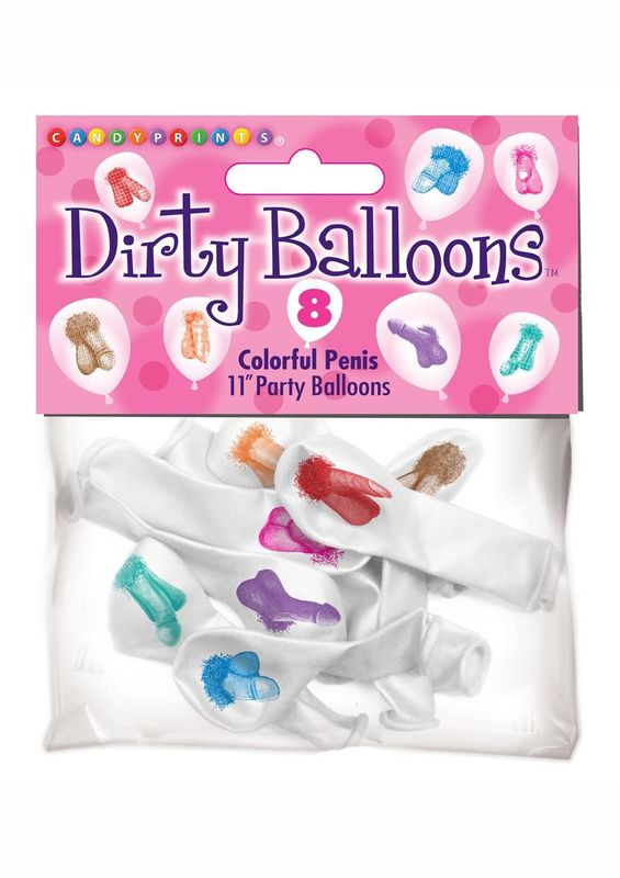 CANDY PRINTS DIRTY BALLOONS MINI PENIS 8pack