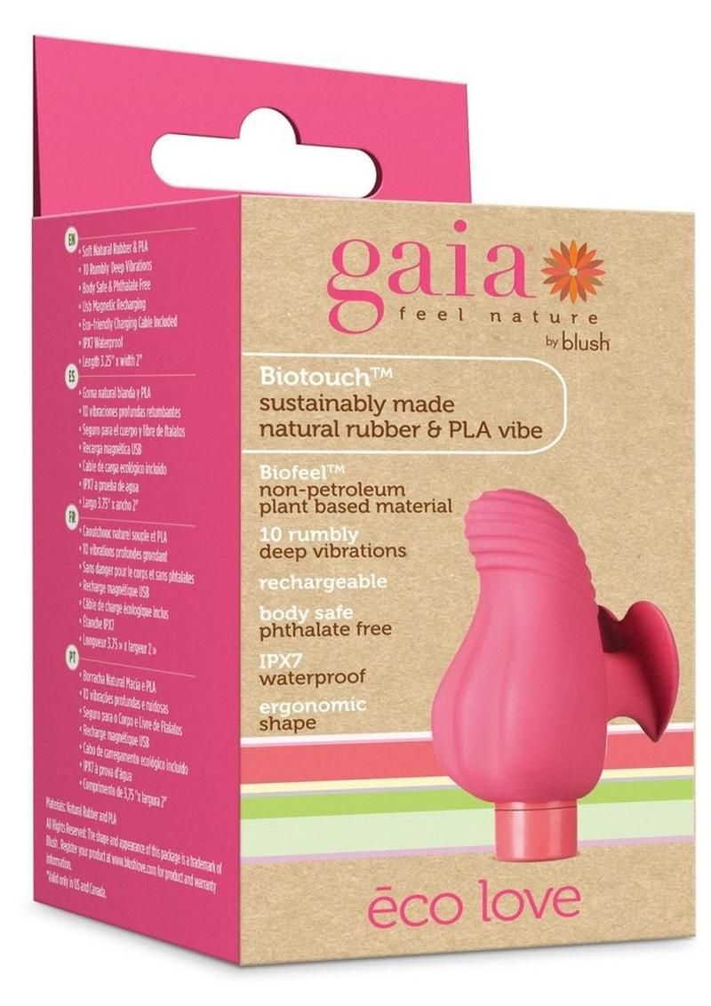 GAIA ECO LOVE RECHARGEABLE PLANT BASED VIBRATOR CORAL PINK