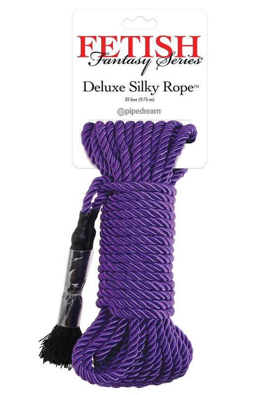 FETISH FANTASY DELUXE SILK ROPE 32' PURPLE