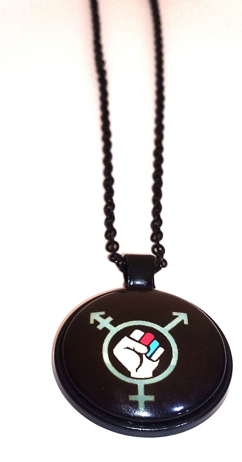 TRANSGENDER PRIDE SYMBOL NECKLACE TRANSGENDER PRIDE SYMBOL NECKLACE