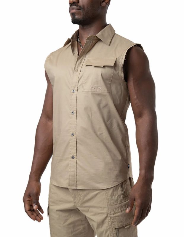 NASTY PIG ENDEAVOR SLEEVELESS SHIRT KHAKI