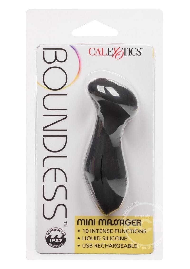 BOUNDLESS MINI MASSAGER RECHARGEABLE SILICONE BLACK BOUNDLESS MINI MASSAGER RECHARGEABLE SILICONE BLACK