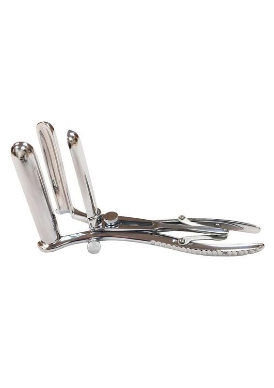 ROUGE STAINLESS STEEL PLAY THREE PRONG SPECULUM PROBE
