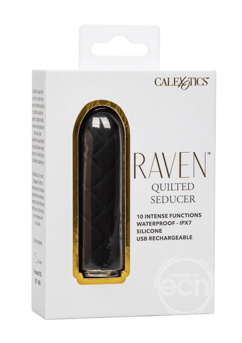 RAVEN RECHARGEABLE SILICONE BULLET, Type: QUILTED SEDUCER