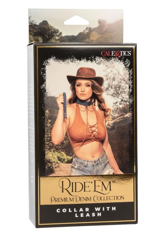 RIDE 'EM PREMIUM DENIM COLLECTION COLLAR & LEASH