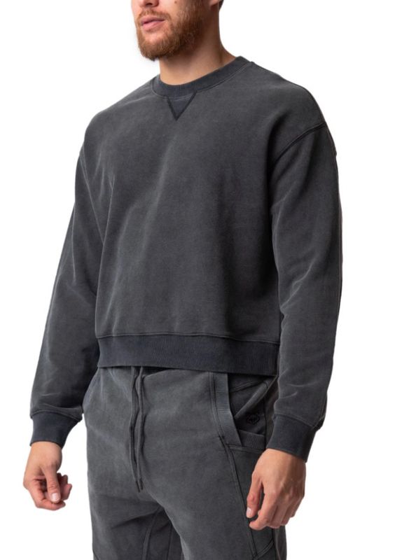 NASTY PIG OMEGA CREWNECK PULLOVER BLACK