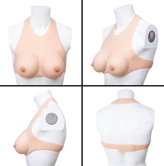 GUIENRLEA HALTER NECK SILICONE BREASTPLATE GUIENRLEA HALTER NECK SILICONE BREASTPLATE