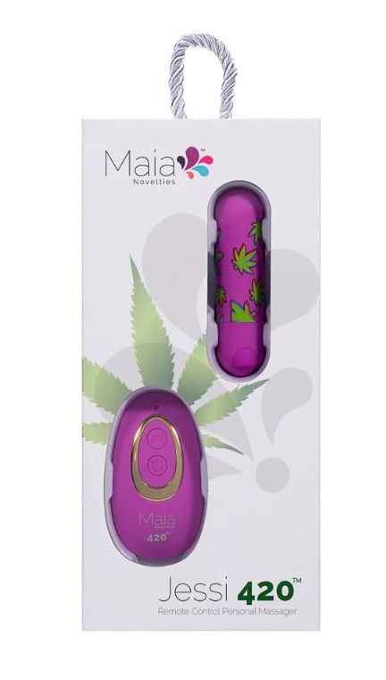 MAIA JESSI 420 RECHARGEABLE MINI BULLET WITH REMOTE , Color: VIOLET 420