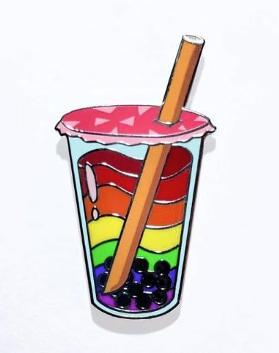 PRIDE BOBA ENAMEL PIN PRIDE BOBA ENAMEL PIN, Color: LGBTQ (RAINBOW)