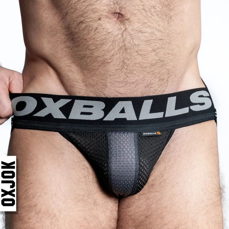 OXJOK AIRMESH SWAGGER JOCK TAR BLACK