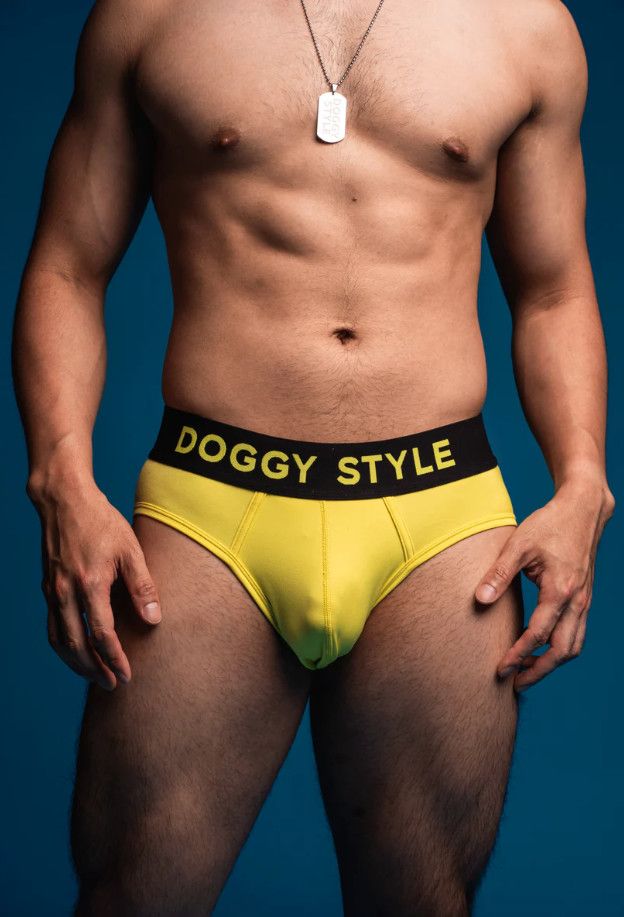 DOGGY STYLE BRIEF BLAZING YELLOW, Size: SMALL