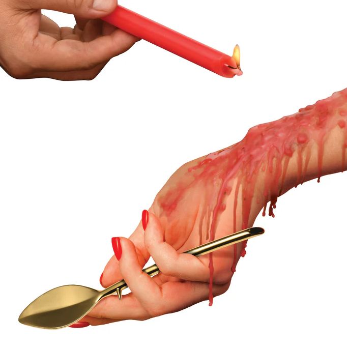 Master Series Drip Sensation Spoon & Drip Candle Set Red & Gold Master Series Drip Sensation Spoon & Drip Candle Set Red & Gold