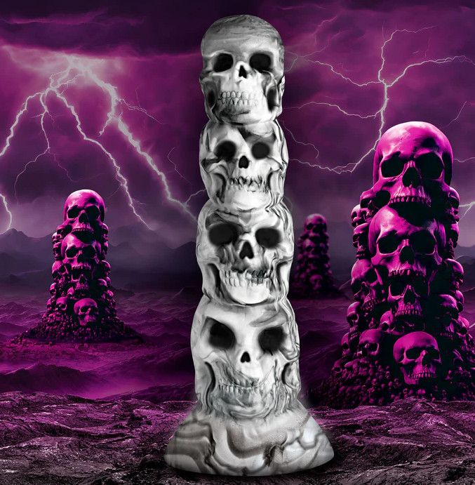 Creature Cocks Tower of Doom Silicone Dildo Gray & White