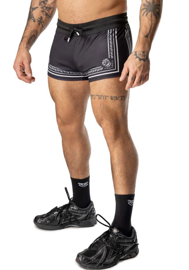NASTY PIG HANK TRUNK SHORT BLACK & WHITE NASTY PIG HANK TRUNK SHORT BLACK & WHITE, Size: SMALL