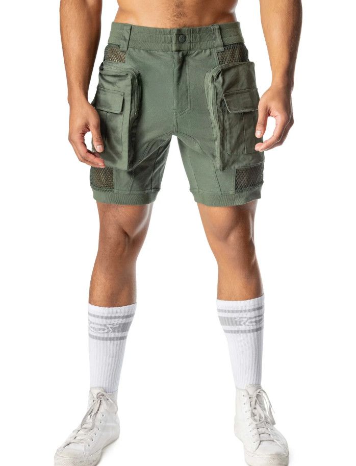 NASTY PIG TOPOGRAPHIC SHORT ARMY GREEN, Size: SMALL