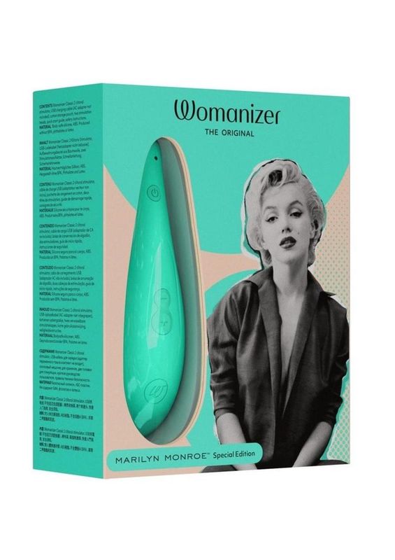 WOMANIZER MARILYN MONROE SPECIAL EDITION MINT RECHARGEABLE CLITORAL STIMULATOR